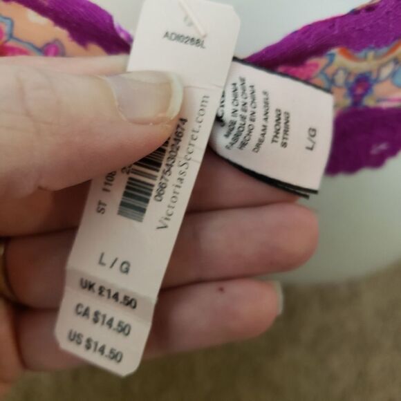 Victoria's secret Dream Angel's Thong Floral New - Picture 5 of 5